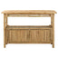Konsolbord med hylde Naturfarvet 110 x 35 x 75 cm Bambus