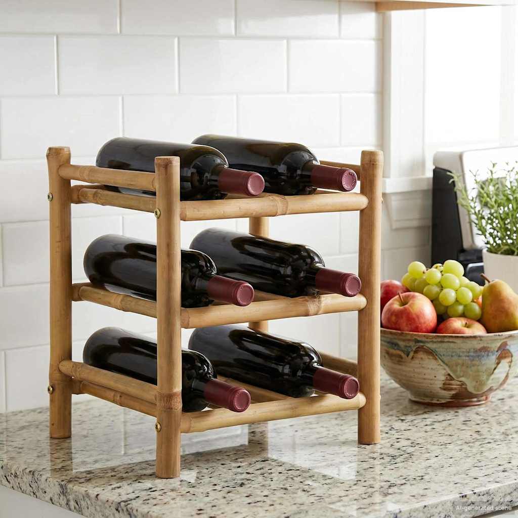 Vinfad Naturfarvet 32,5 x 29,5 x 36 cm Bambus
