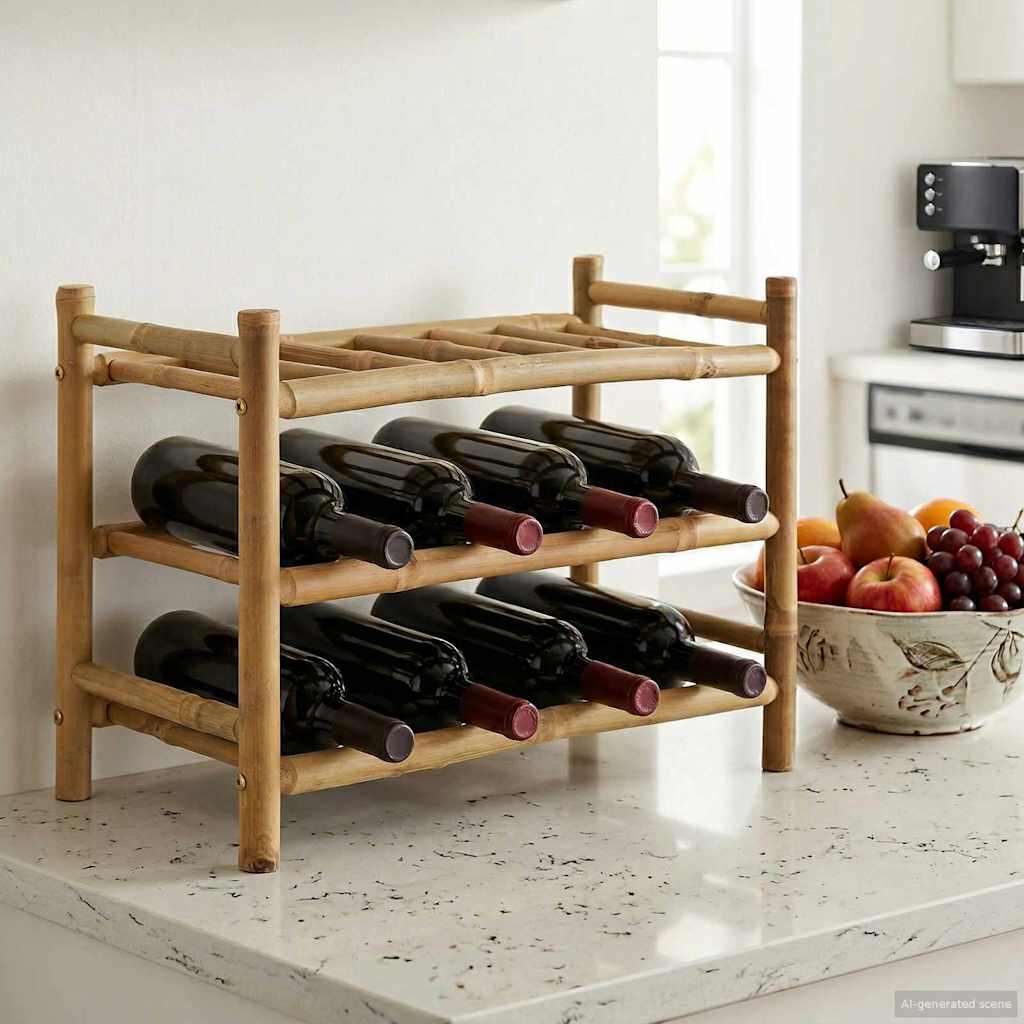Vinfad Naturfarvet 57 x 29,5 x 36 cm Bambus