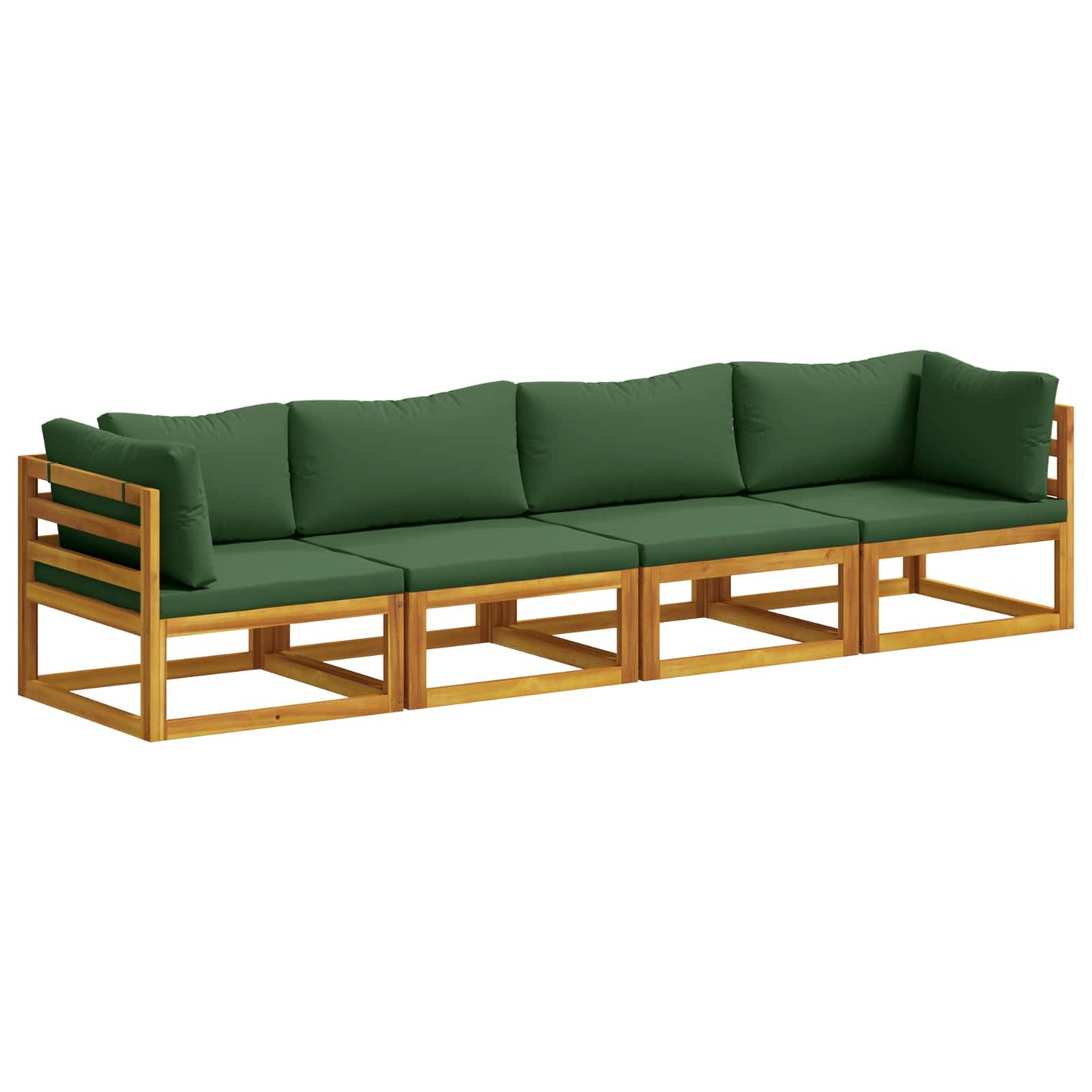 Sofa Sæt 4 stk. Naturfarvet Massivt Akacietræ