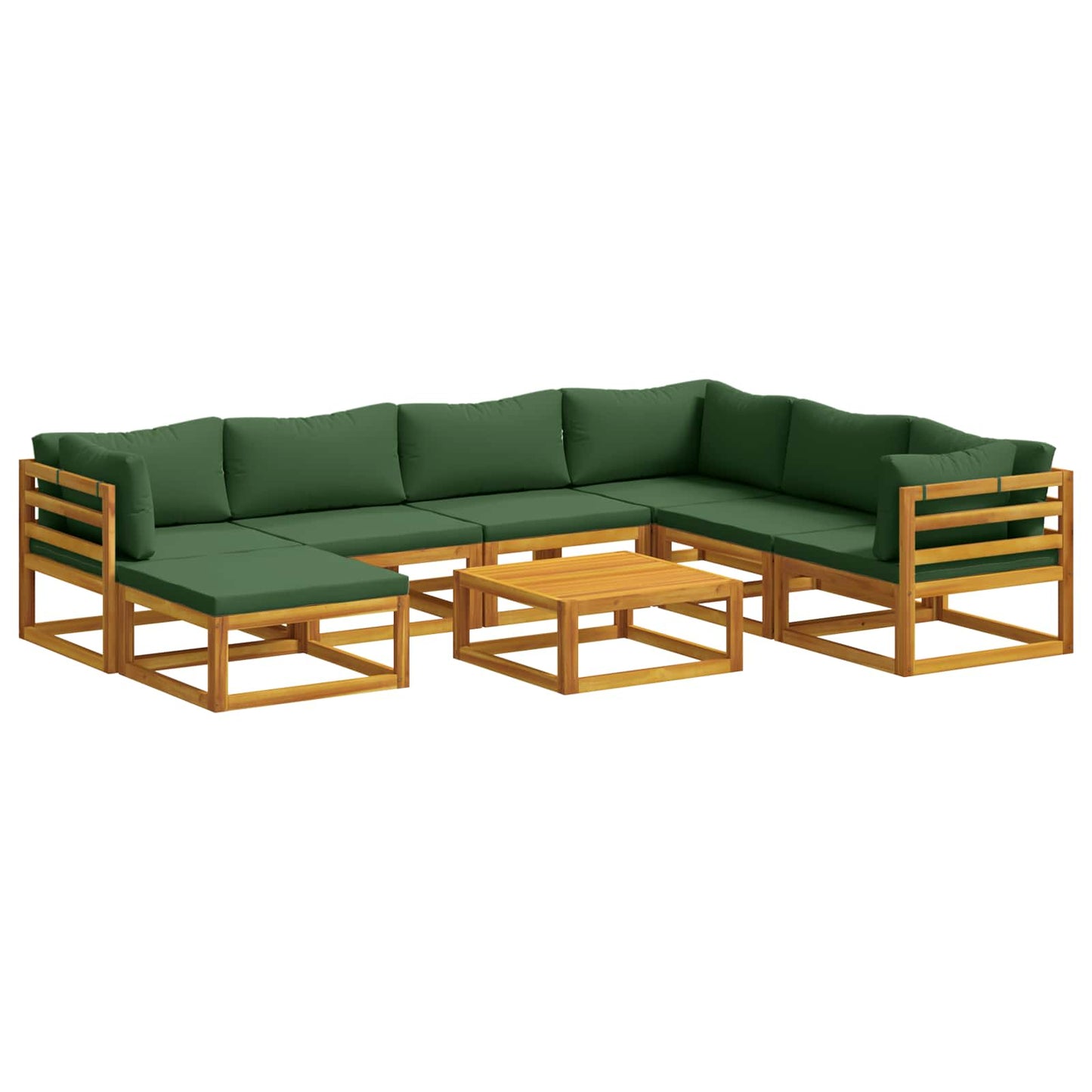 Sofa Sæt 8 stk. Naturfarvet Massivt Akacietræ