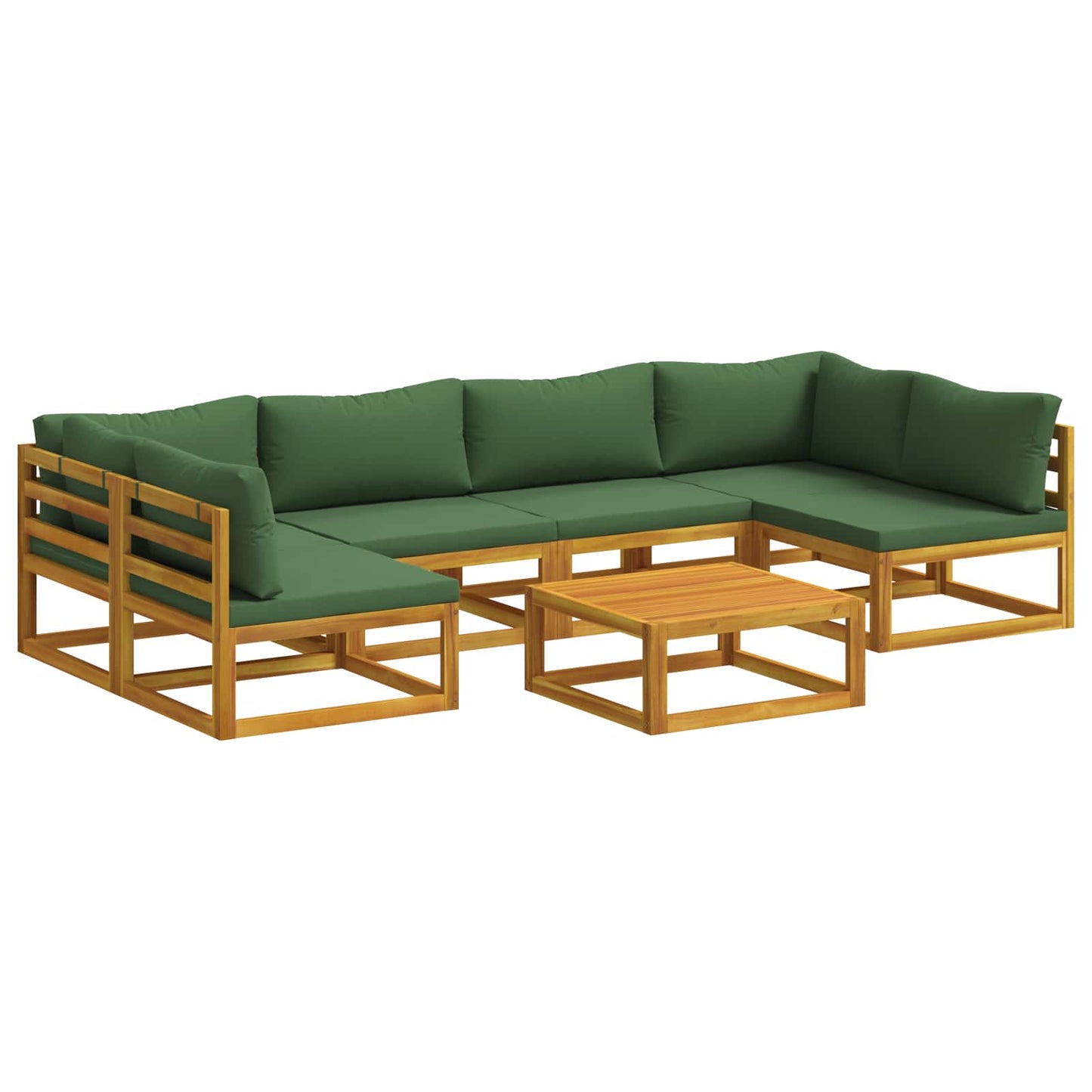 Sofa Sæt 7 stk. Naturfarvet Massivt Akacietræ