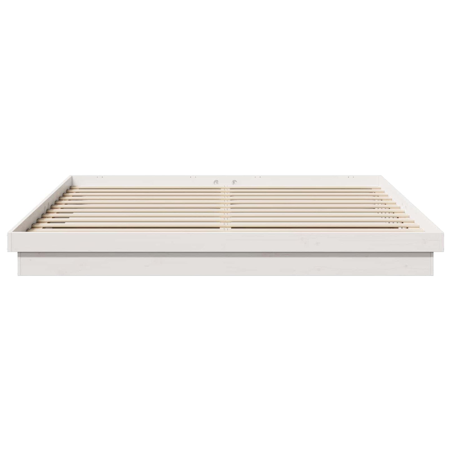 Sengestel Hvid 200 x 200 cm Massiv fyrretræ