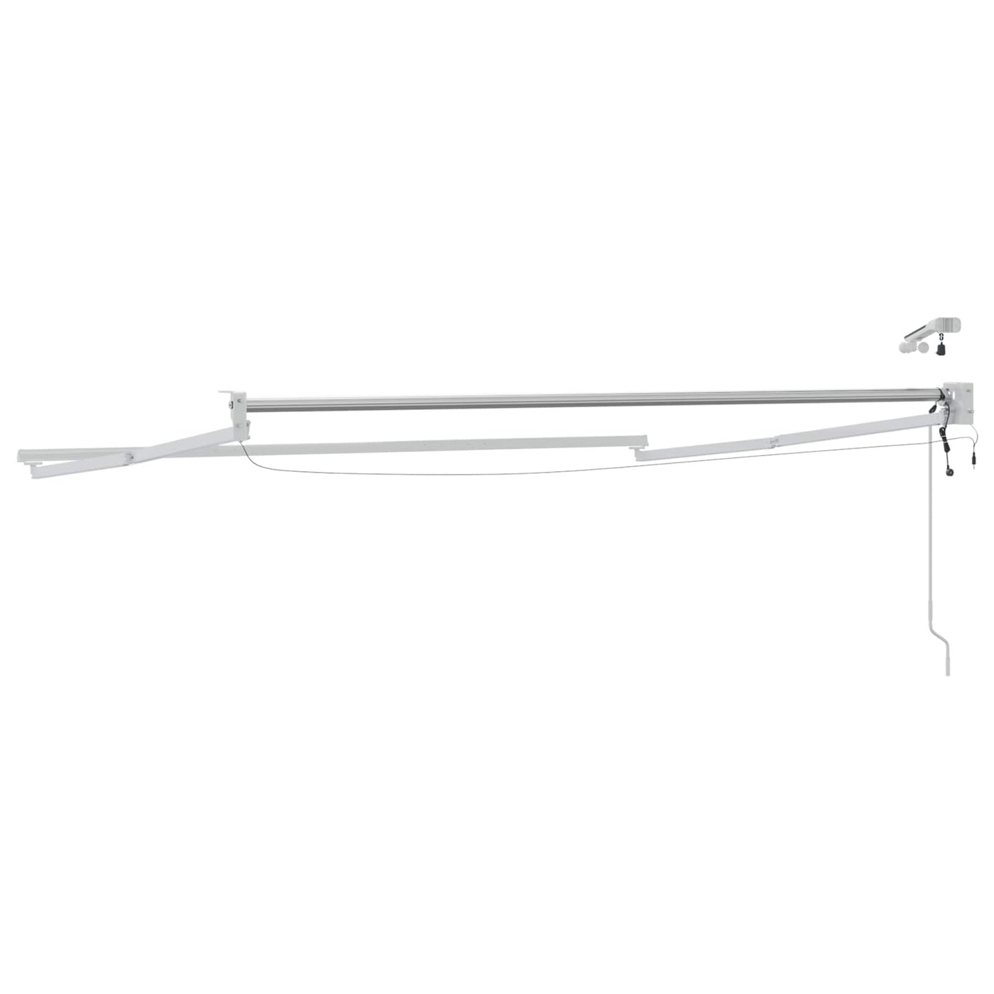Elektrisk Utrækkelig Markiseramme Hvid 3,5 x 2,5 m Aluminium