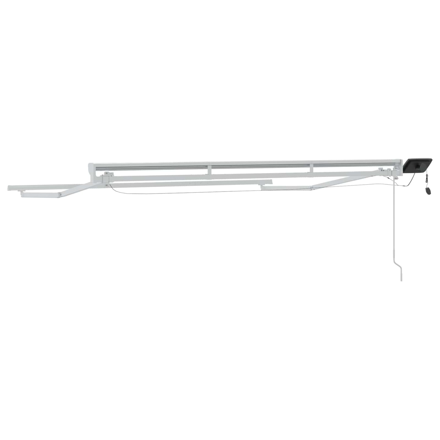 Manuel markise-ramme med LED-lys Hvid 3,5 x 2 m Aluminium