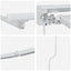 Manuel markise-ramme med LED-lys Hvid 3,5 x 2,5 m Aluminium