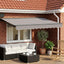 Manuel markise-ramme med LED-lys Antracit 2,5 x 2 m Aluminium
