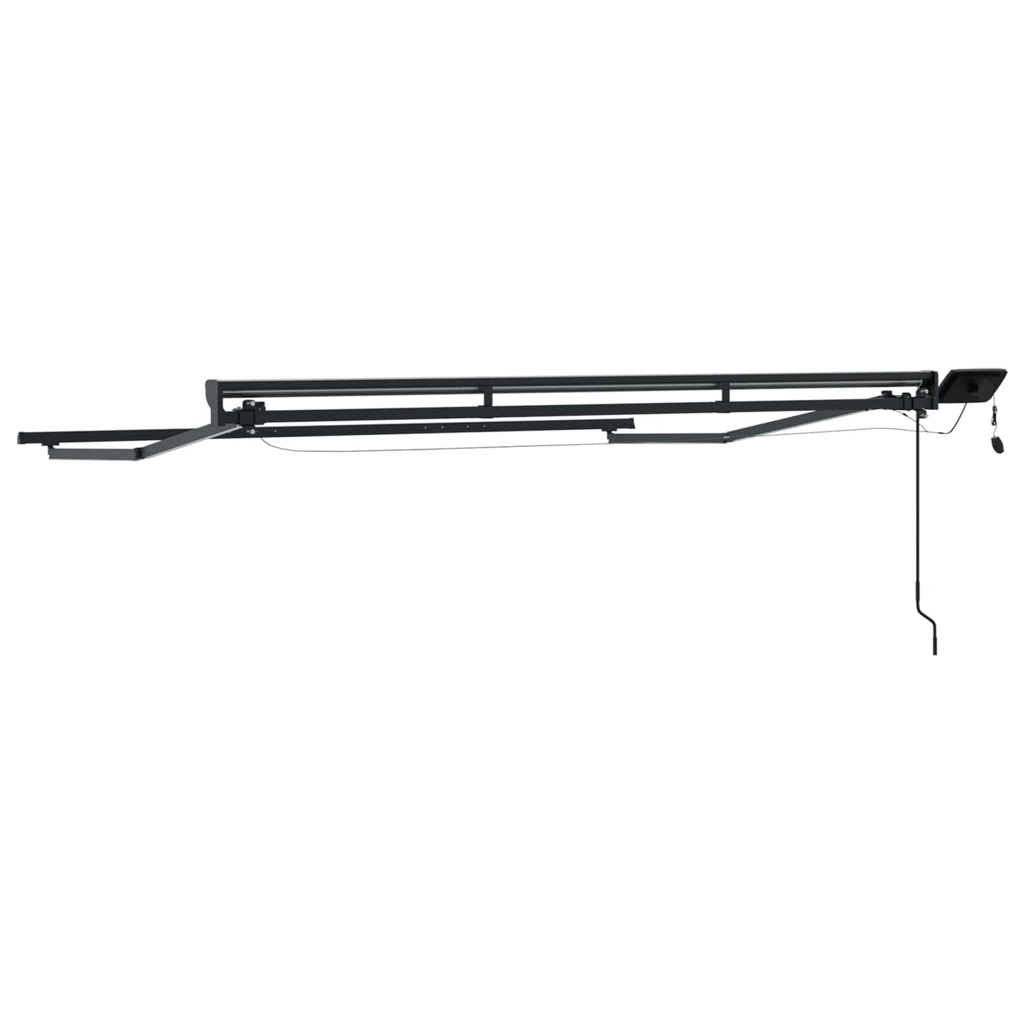 Manuel markise-ramme med LED-lys Antracit 3 x 2,5 m Aluminium
