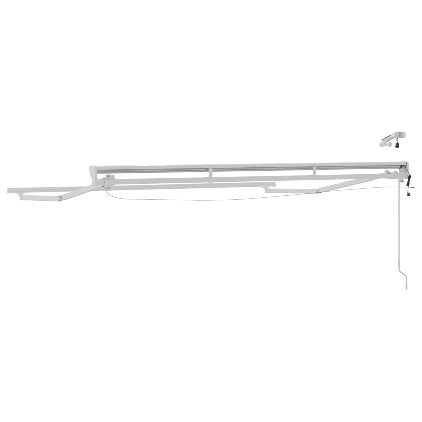 Elektrisk Markisedugramme med LED Hvid 3 x 2 m Aluminium