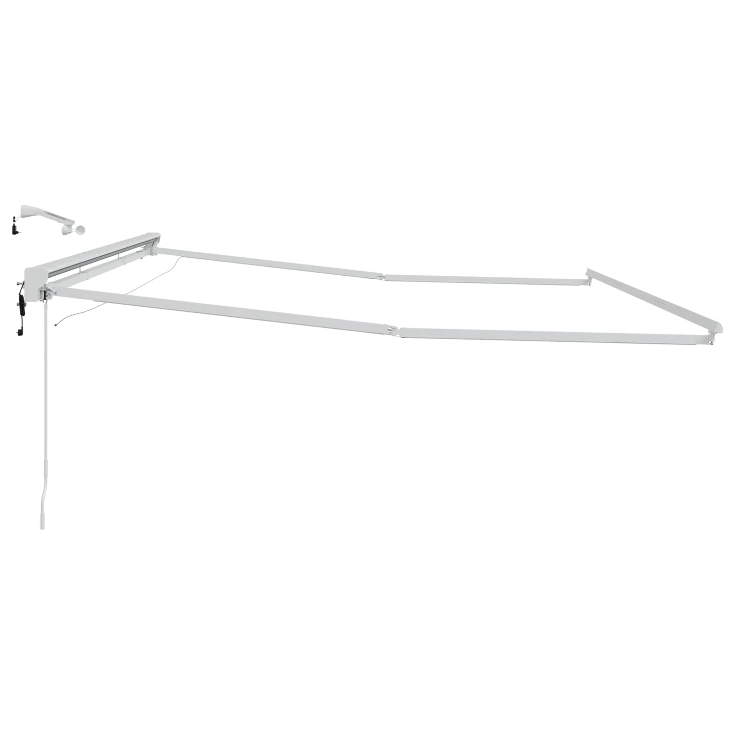 Elektrisk Markisedugramme med LED Hvid 4 × 3 m Aluminium