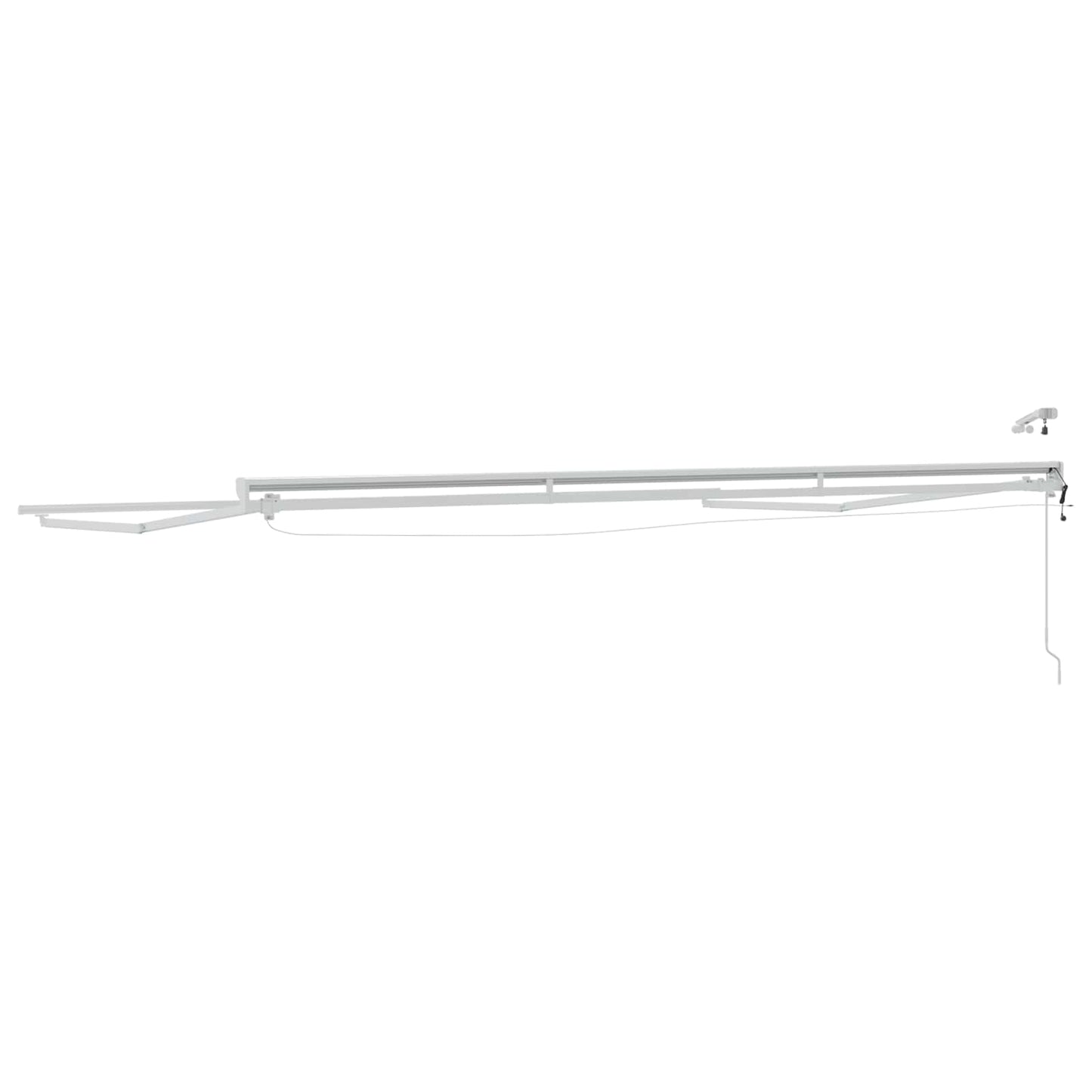 Elektrisk Markisedugramme med LED Hvid 4 × 3,5 m Aluminium