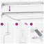 Elektrisk Markisedugramme med LED Hvid 4 × 3,5 m Aluminium