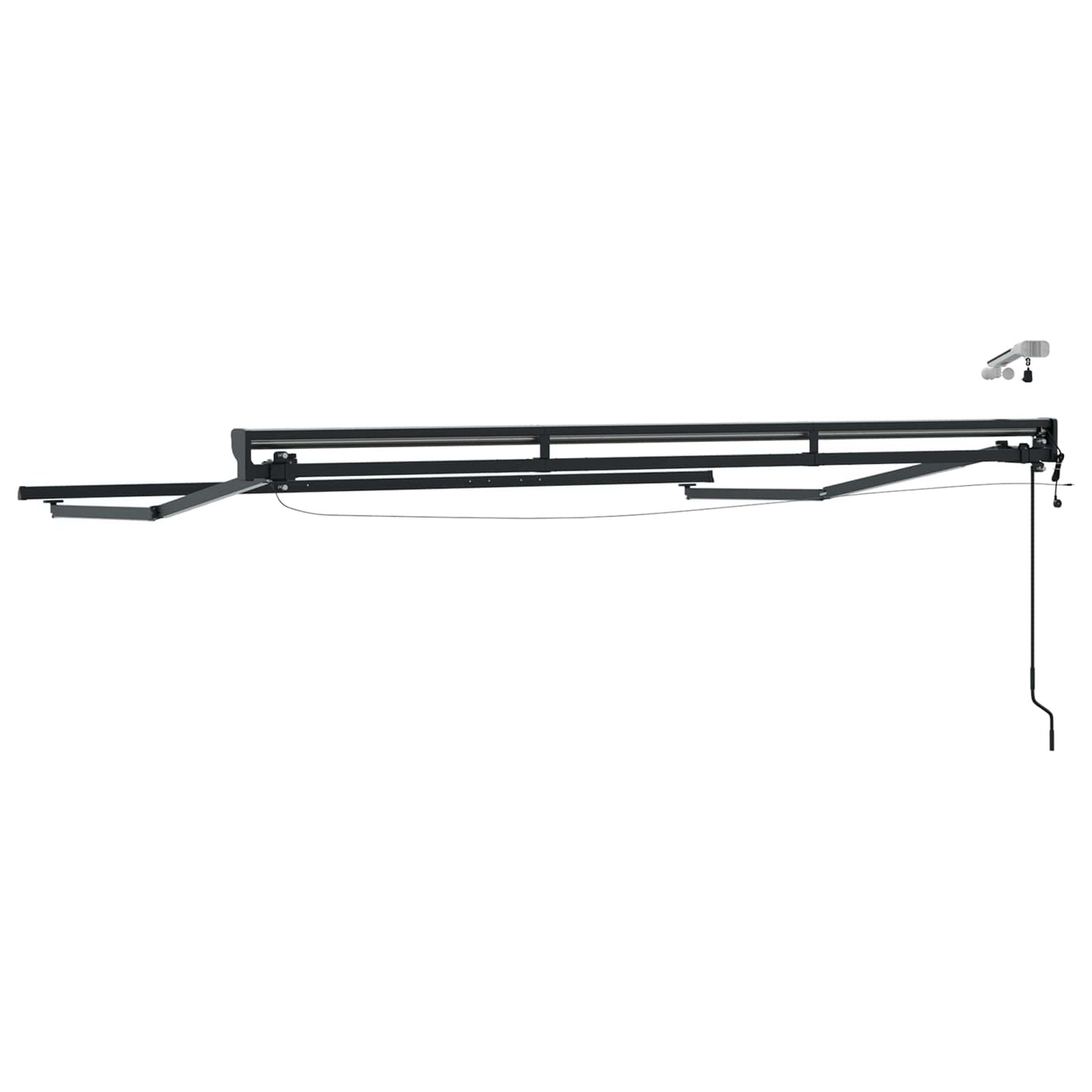 Elektrisk Markisedugramme med LED Antracit 3 x 2 m Aluminium