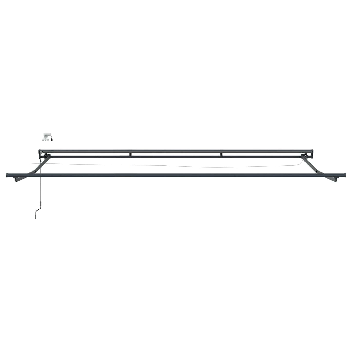 Elektrisk Markisedugramme med LED Antracit 4 × 3 m Aluminium
