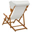 Havestol 3 position Massiv Eucalyptus Træ Cremefarvet