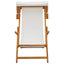 Havestol 3 position Massiv Eucalyptus Træ Cremefarvet