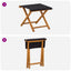 Havestol 2 pcs Massiv Eucalyptus Træ Sort