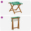 Havestol 2 pcs Massiv Eucalyptus Træ Bladmønster
