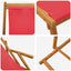 Foldestol 3 position Massiv Eucalyptus Træ Rød