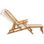 Foldestol 3 position Massiv Eucalyptus Træ Cremefarvet