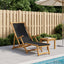 Foldestol 3 position Massiv Eucalyptus Træ Sort