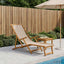 Foldestol Massiv Eucalyptus Træ Beige