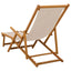 Foldestol Massiv Eucalyptus Træ Beige