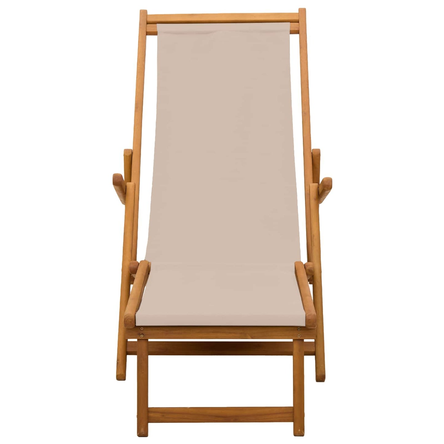 Foldestol Massiv Eucalyptus Træ Beige