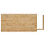 Køkkenvogn med hjul Naturfarvet 90,5 x 36 x 86,5 cm Bambus