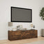 TV-bord med LED 140 x 34 x 40 cm Røget Eg Konstrueret træ