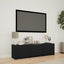 TV-bord med LED 140 x 34 x 40 cm Sort Konstrueret træ