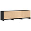 TV-bord med LED 140 x 34 x 40 cm Sort Konstrueret træ