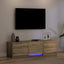TV-bord med LED 140 x 34 x 40 cm Artisan eg Konstrueret træ