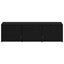 TV-bord med LED Sort Eg 140 x 34 x 40 cm Konstrueret træ