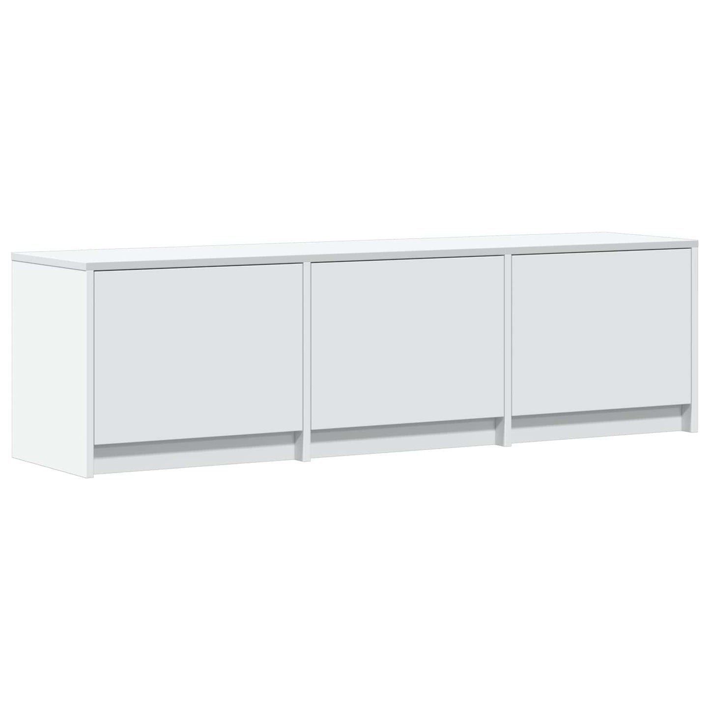 TV-bord med LED Hvid 140 x 34 x 40 cm Konstrueret træ