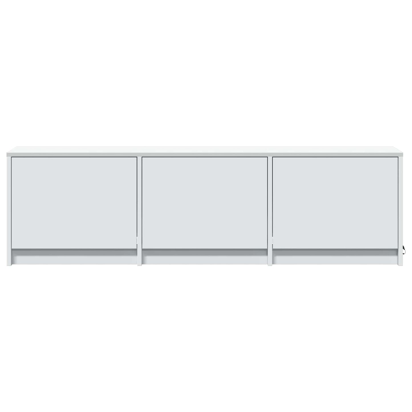 TV-bord med LED Hvid 140 x 34 x 40 cm Konstrueret træ
