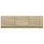 TV-bord med LED 140 x 34 x 40 cm Sonoma eg Konstrueret træ