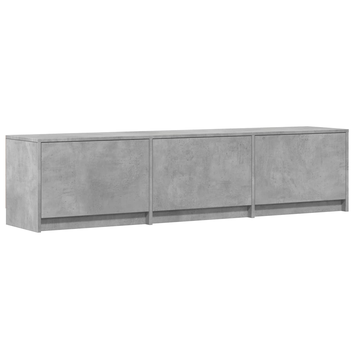 TV-bord med LED 165x34x40 cm BetonGrå Konstrueret træ