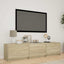 TV-bord med LED 165 x 34 x 40 cm Sonoma eg Konstrueret træ