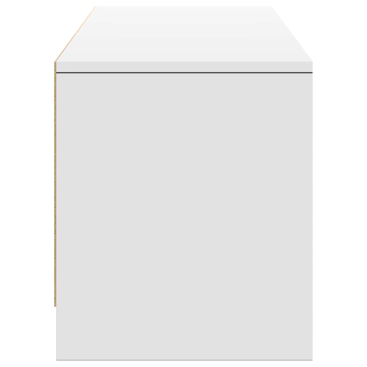 TV-bord med LED 165 x 34 x 40 cm Hvid Konstrueret træ