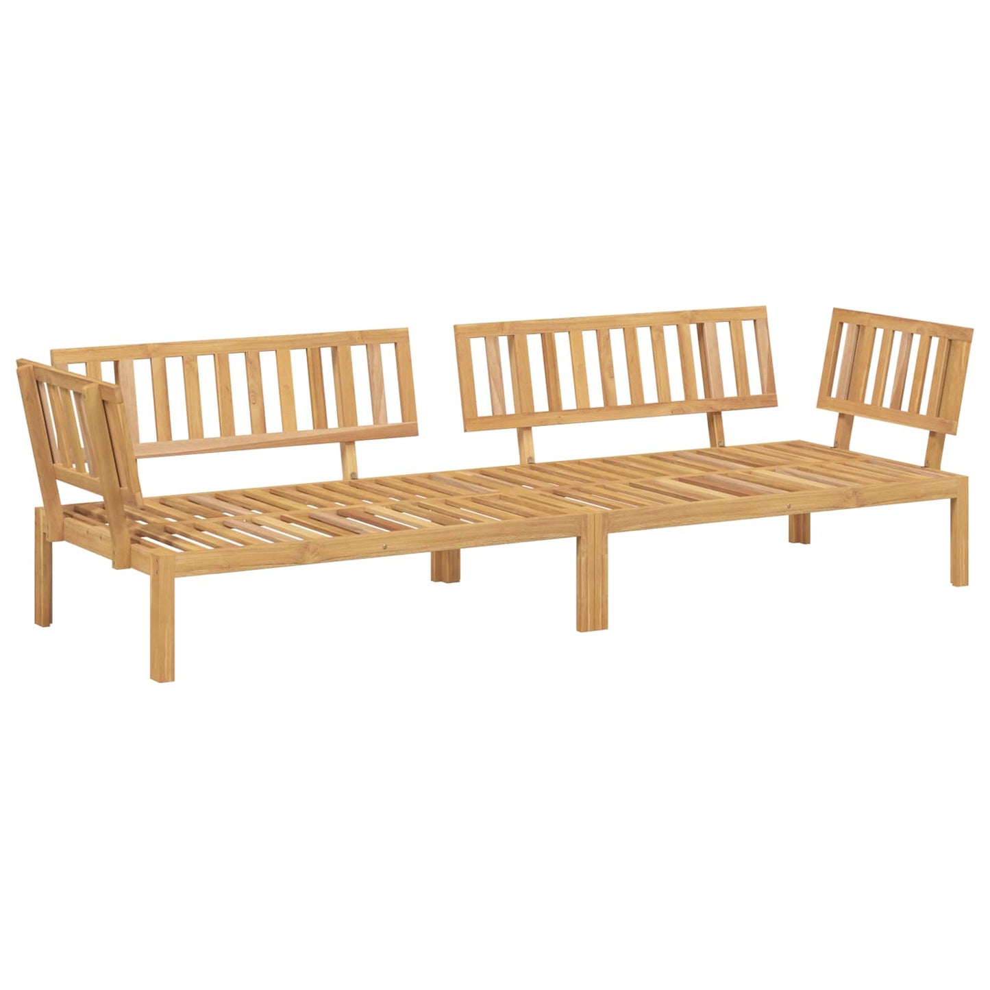 Sofa Sæt med pude Ensfarvet 2 pcs Antracit Massivt Akacietræ