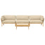 Sofa Sæt med pude Ensfarvet 4 pcs Beige Massivt Akacietræ
