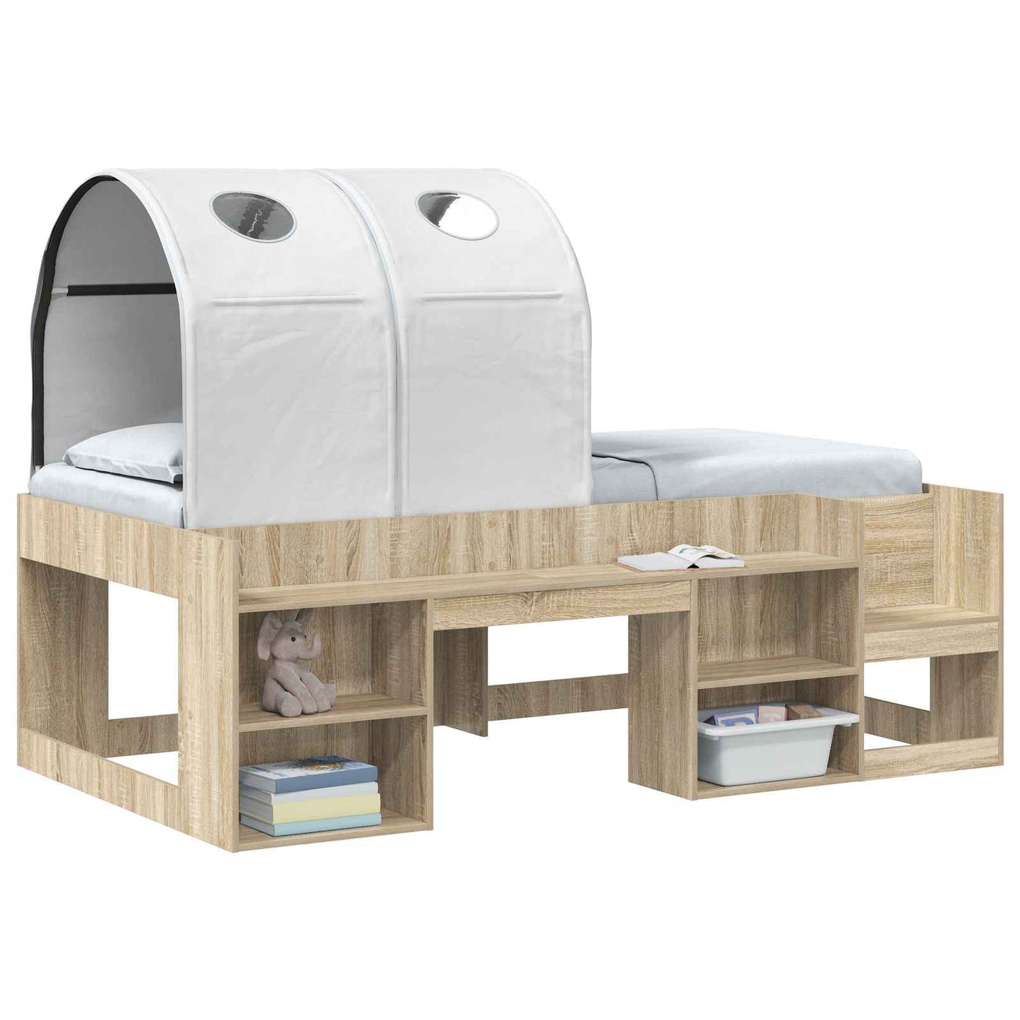 Seng Tunnel 2 pcs Hvid 211 x 52,5 x 2 cm Polyester