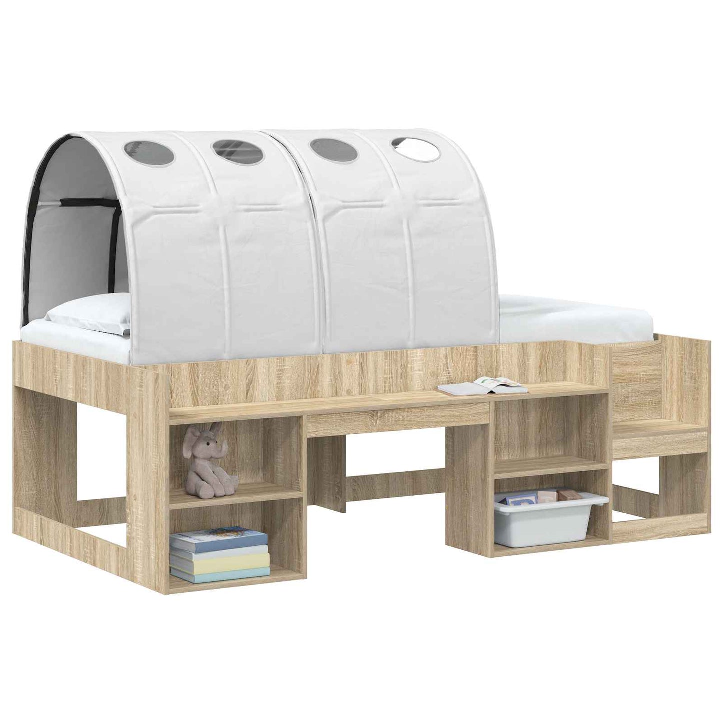 Seng Tunnel 2 pcs Hvid 211 x 67.5 x 2 cm Polyester