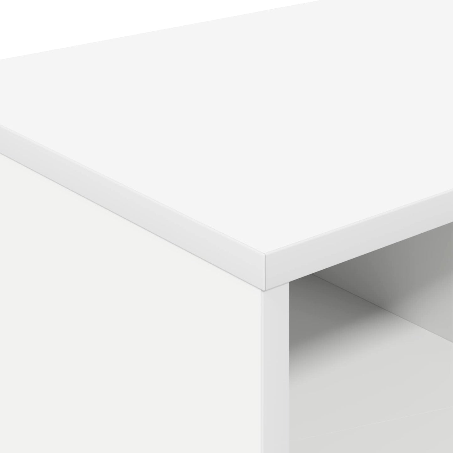 Sengeskab med hylde 2 pcs Hvid 66 x 33 x 48 cm Konstrueret træ