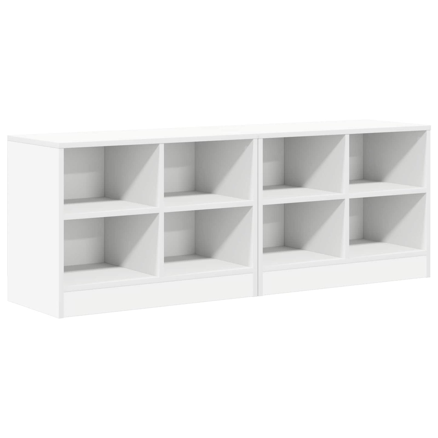 Sengeskab med hylde 2 pcs Hvid 66 x 33 x 48 cm Konstrueret træ