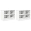 Sengeskab med hylde 2 pcs Hvid 66 x 33 x 48 cm Konstrueret træ