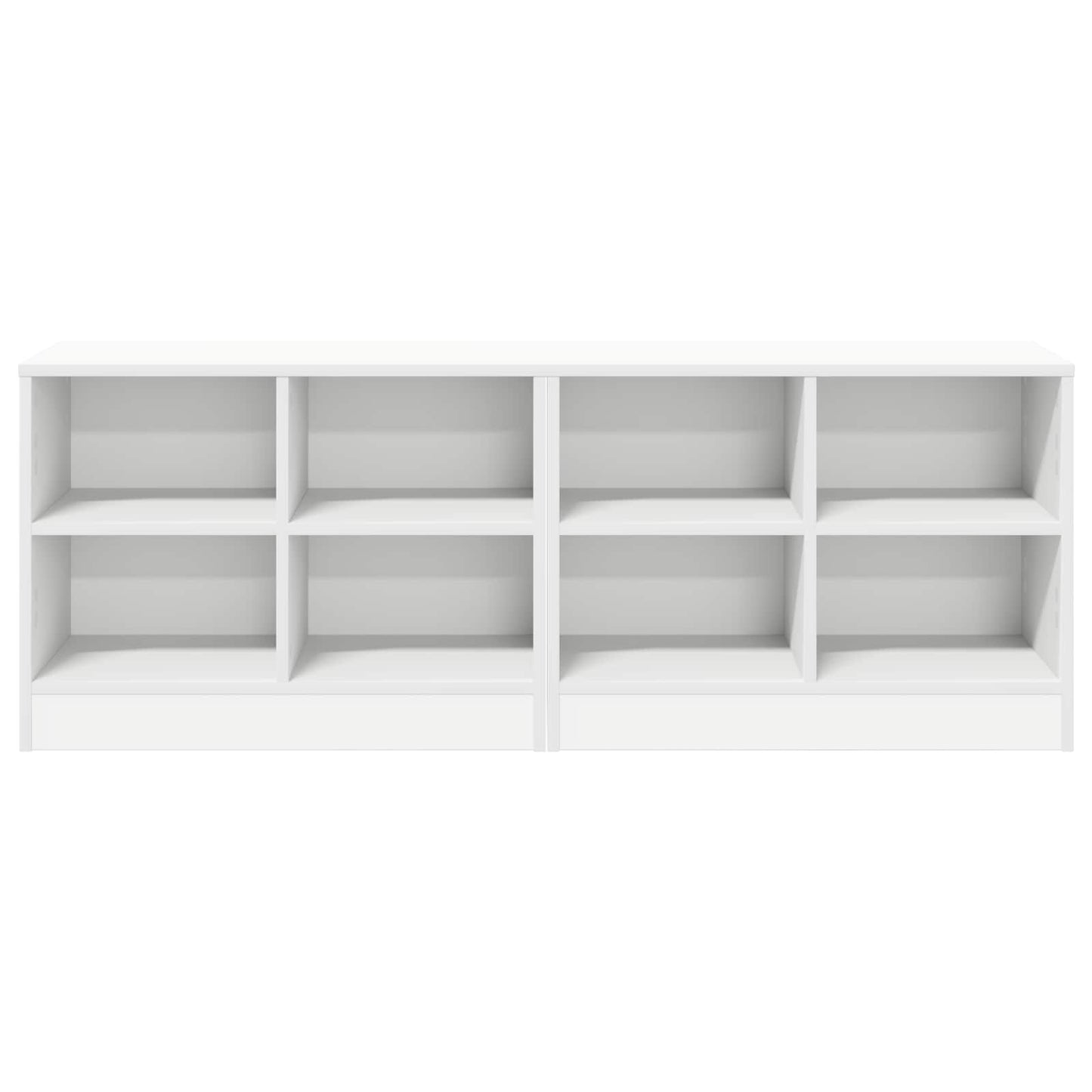 Sengeskab med hylde 2 pcs Hvid 66 x 33 x 48 cm Konstrueret træ