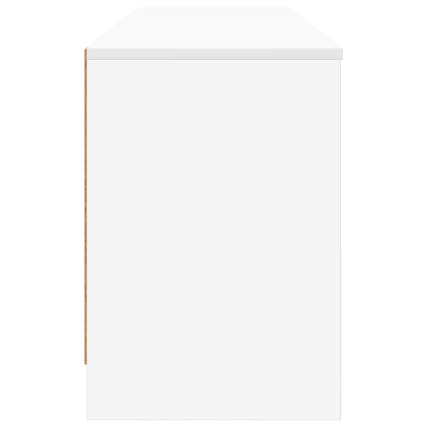 Sengeskab med hylde 2 pcs Hvid 66 x 33 x 48 cm Konstrueret træ