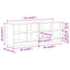 Sengeskab med hylde 2 pcs Hvid 66 x 33 x 48 cm Konstrueret træ